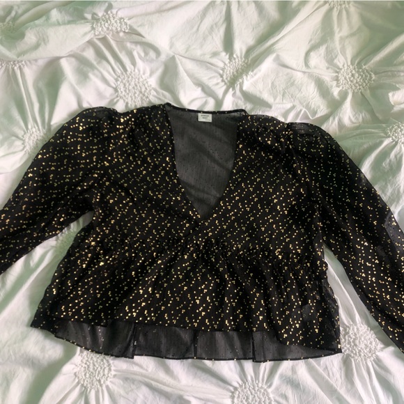 Aritzia Sunday best black and gold camisole/blouse - Picture 1 of 2